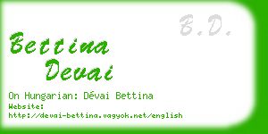 bettina devai business card